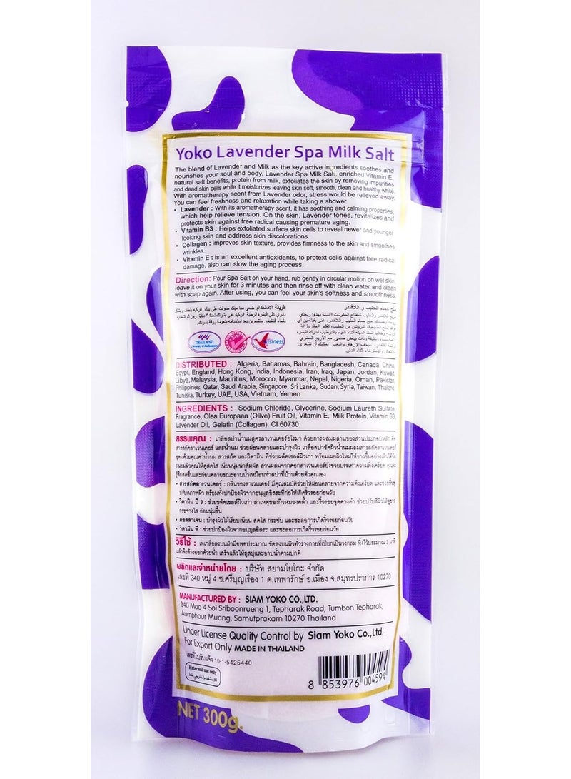 Yoko Lavender Spa Milk Bath Salt With Vitamin-E & B3 300Gm - Image 2