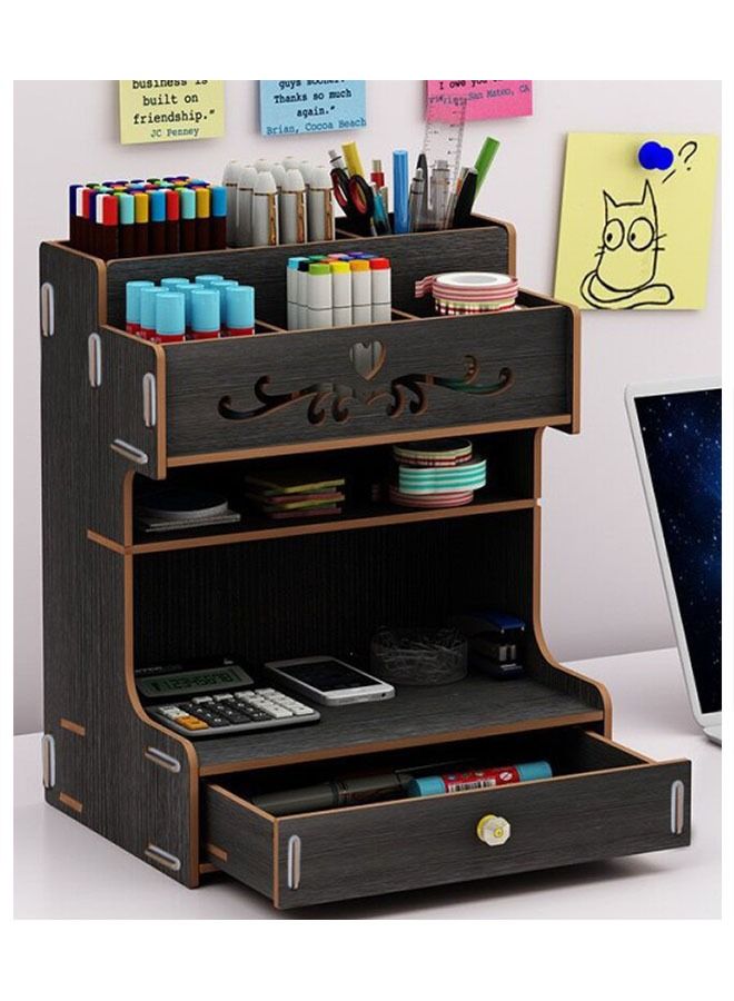 ZCM-HAPPY Wooden Pen Holder Storage Box  - Image 1