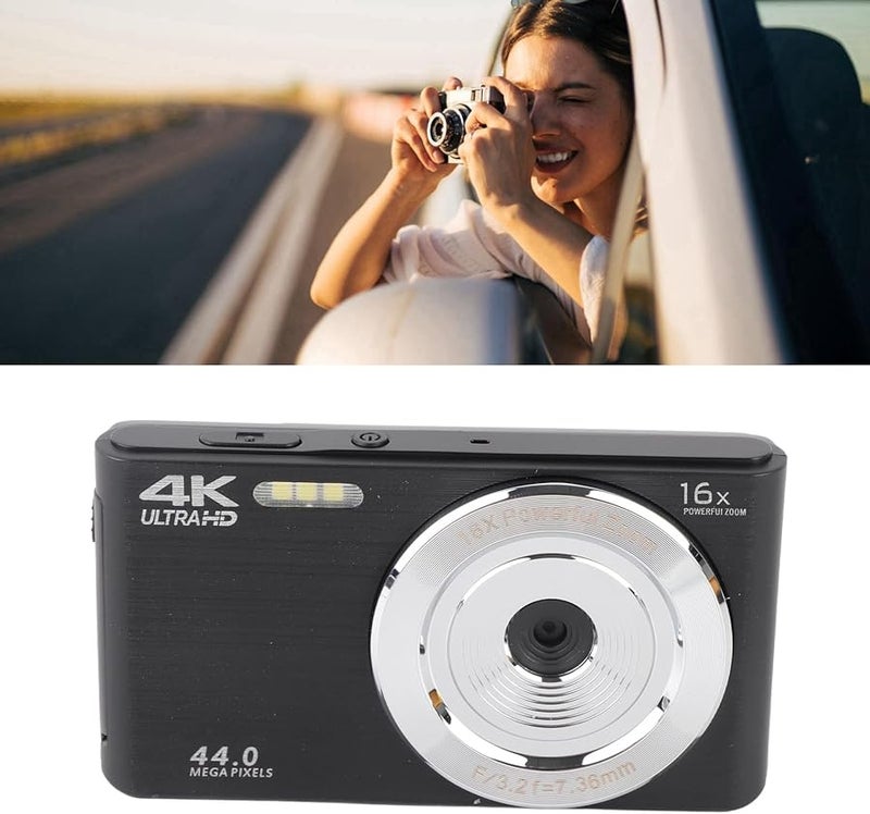 44 ميجابكسل كاميرا رقمية بدقة 4K تكبير 16X شاشة 2.8 بوصة تركيز تلقائي مضادة للصدمات مدمجة للسفر - Image 5