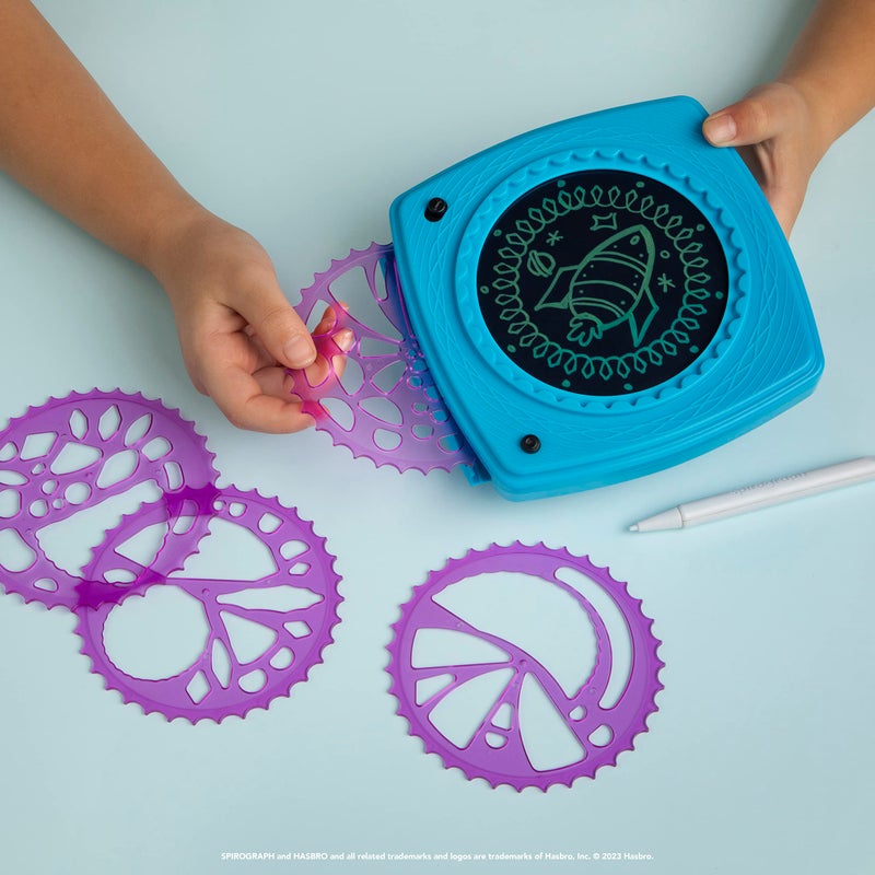 Spirograph Doodle Padâ€“ Arts and Crafts, Scratch Art, LCD Writing Tablet for Kids, Kids Toys, Art Supplies, Drawing Kit, Spiral Art, Double-Sides Stylus, Build-in Storage, Stencils Included, Ages 5+ - Image 4