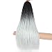 XCCOCO 6Pack Senegalese Twist Crochet Hair Ombre White Box Braids Synthetic Hair Extensions 30Roots/Pack Small Havana Twist Crochet Hair 24inch(1B/White, 600g/Lot) - Image 2