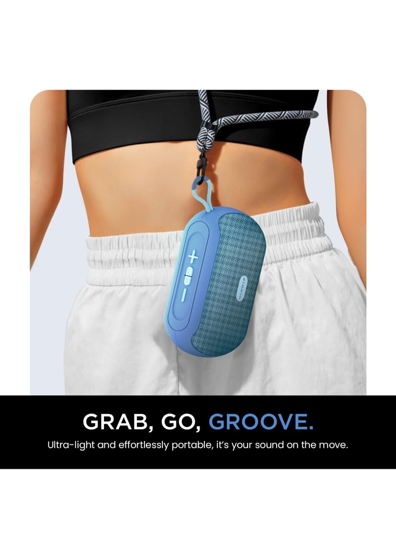 Hammer Renewed - Wave 10W Bluetooth Speaker Up to 8 Hours Playtime, TWS Function, Made in India, Built-in Mic, BTv5.4, USB Port, Type-C Interface Wireless Bluetooth Speaker with Hanging Loop (Blue) - Image 5