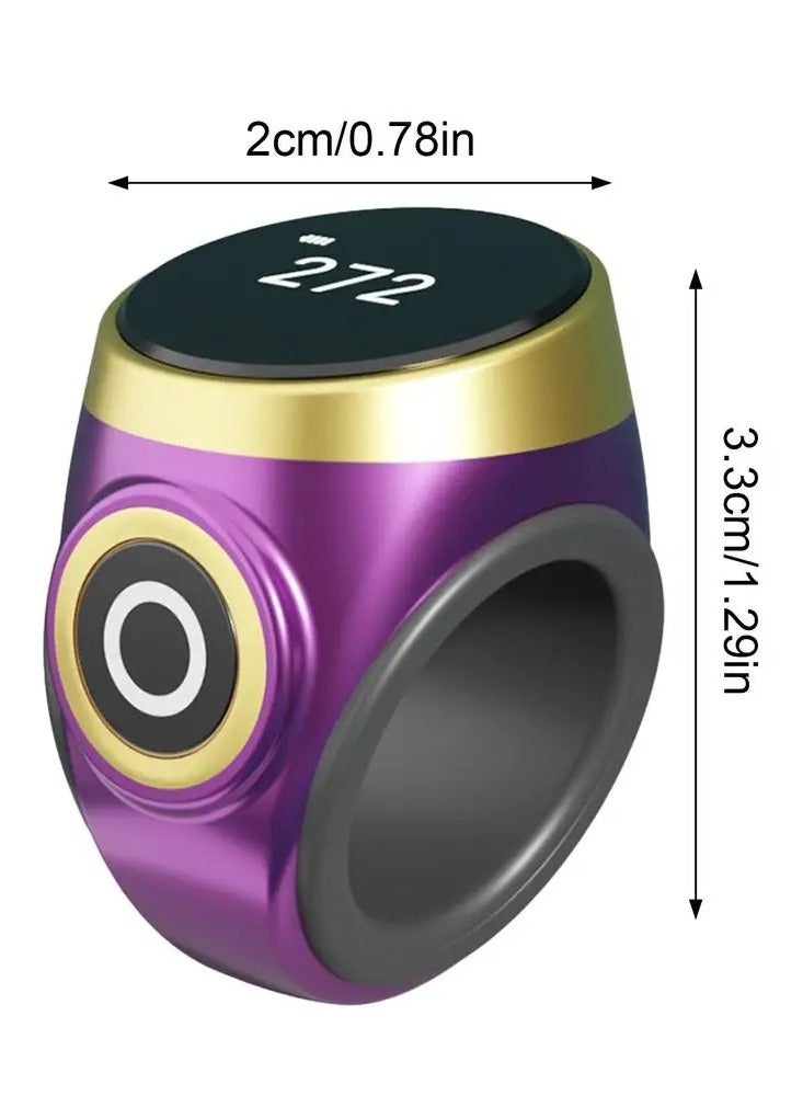 An OLED Display Counting Ring, Tasbih, Featuring a Skin-Friendly Adjustable Silicone Ring, Easy to Use, Simple to Operate, Equipped with a TYPE-C Charging Port for Extended Standby Time.  - Image 1