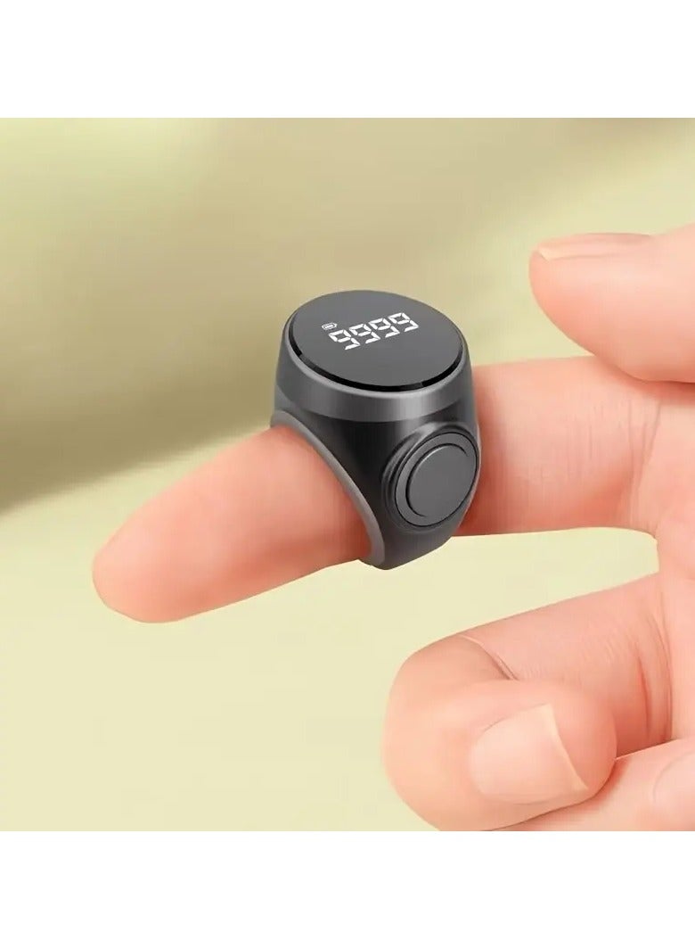 An OLED Display Counting Ring, Tasbih, Featuring a Skin-Friendly Adjustable Silicone Ring, Easy to Use, Simple to Operate, Equipped with a TYPE-C Charging Port for Extended Standby Time.  - Image 4