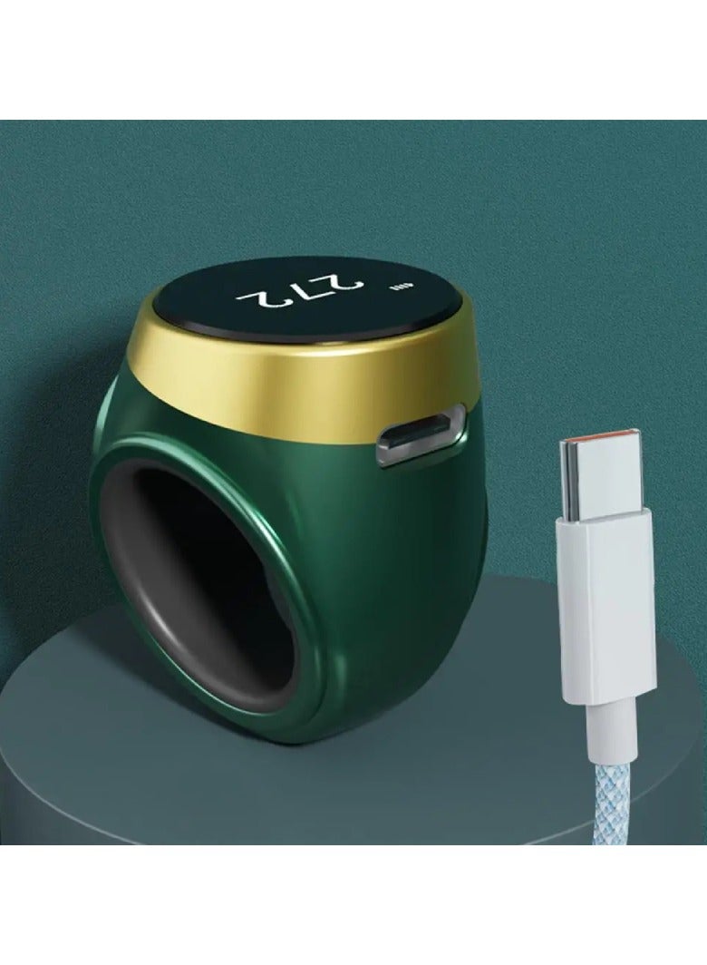 An OLED Display Counting Ring, Tasbih, Featuring a Skin-Friendly Adjustable Silicone Ring, Easy to Use, Simple to Operate, Equipped with a TYPE-C Charging Port for Extended Standby Time.  - Image 3