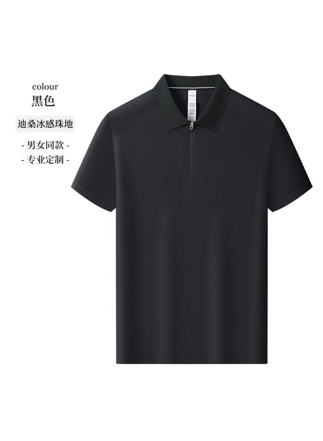 Men's Half-Zip Golf Polo Shirt Sports T-Shirt UV Protection Golf Top