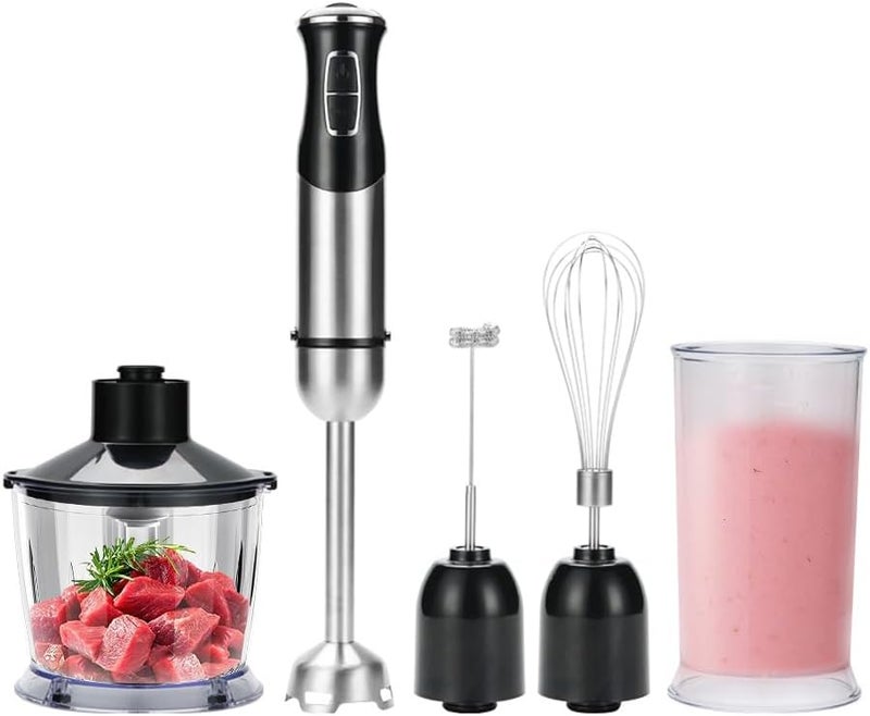 AMINAC Hand Blender 1000W, 5-in-1 Blender Mixer Set, Immersion Blender with Whisk, Chopper, Juice Cup & Cheese Stick - Image 1