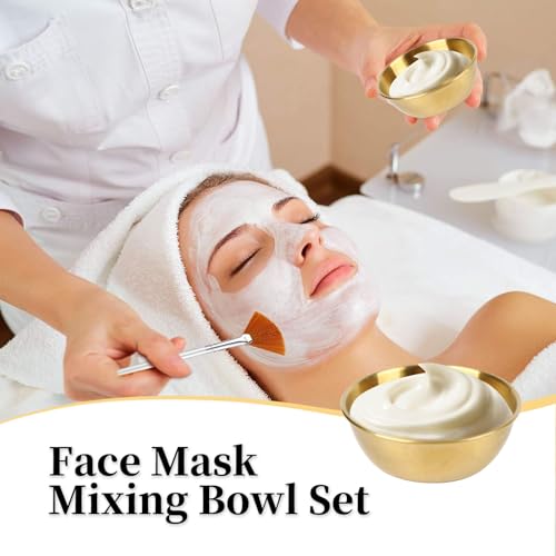 2 MULE TEAM 18 Pcs 3.23 In DIY Face Mask gold bowls for facials Stainless Steel Facial Bowls Esthetician Gold Mixing Bowls Gold Esthetician Supplies for Home Salon Cosmetic Beauty - Image 4