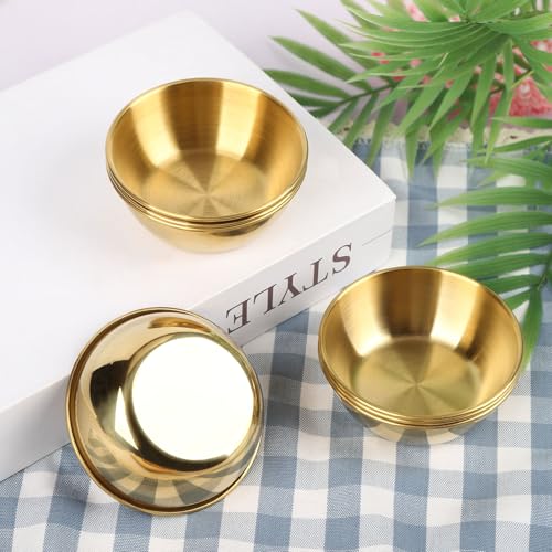 2 MULE TEAM 18 Pcs 3.23 In DIY Face Mask gold bowls for facials Stainless Steel Facial Bowls Esthetician Gold Mixing Bowls Gold Esthetician Supplies for Home Salon Cosmetic Beauty - Image 3