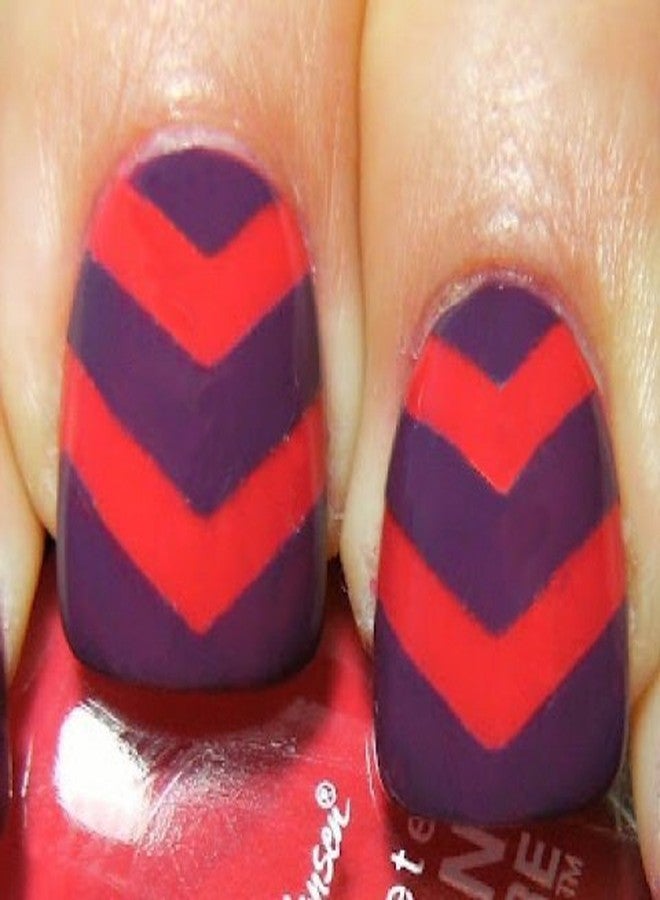 Gugzy® Beauty Nail Art Designs French, Chevron & Teardrop Nail Tip Guides Stickers (Pack of 10) (Style 1) - Image 5
