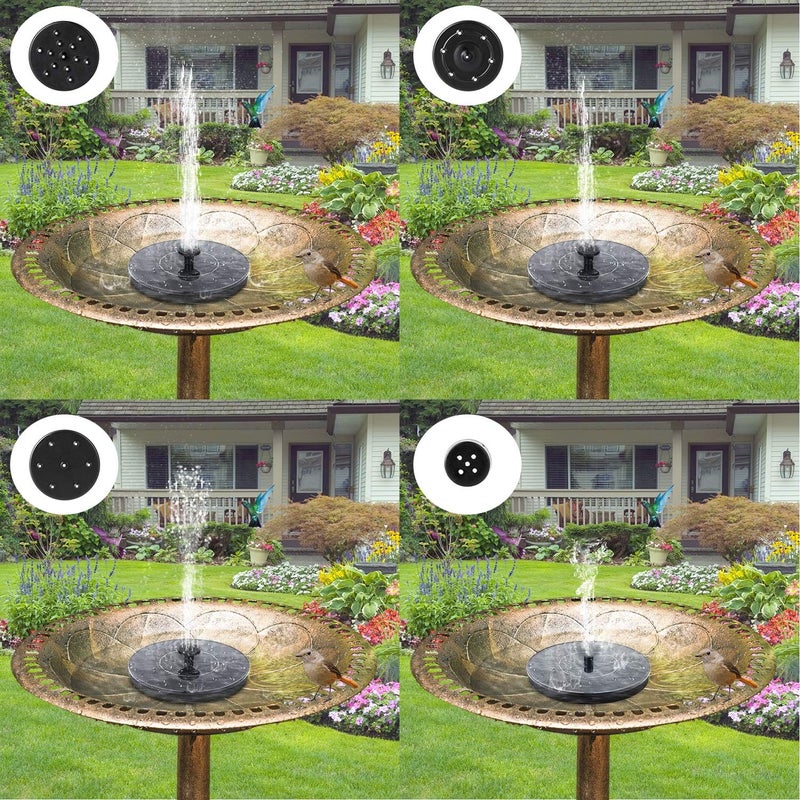 Mademax Solar Bird Bath Fountains Pump, Upgrade 1.4W Solar Fountain with 6 Nozzle, Free Standing Floating Solar Powered Water Fountain Pump for Bird Bath, Garden, Pond, Pool, Outdoor - Image 4