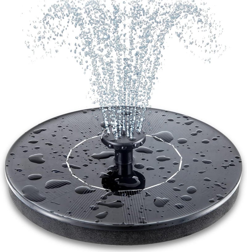 Mademax Solar Bird Bath Fountains Pump, Upgrade 1.4W Solar Fountain with 6 Nozzle, Free Standing Floating Solar Powered Water Fountain Pump for Bird Bath, Garden, Pond, Pool, Outdoor - Image 1