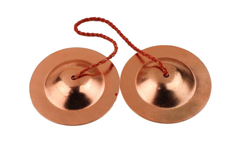 Rolimoli Pure Copper Manjira Plated Handmade Percussion Musical Instrumentfor for Bhajan Kirtan (6.5 cm) - Image 4