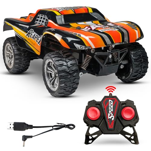 KIPA GAMING Remote Control RC Car, High Speed Off-Road Monster Truck, 1:16 Scale, Red and Black, USB Rechargeable (Rowdy Roadie - Orange) - Image 1