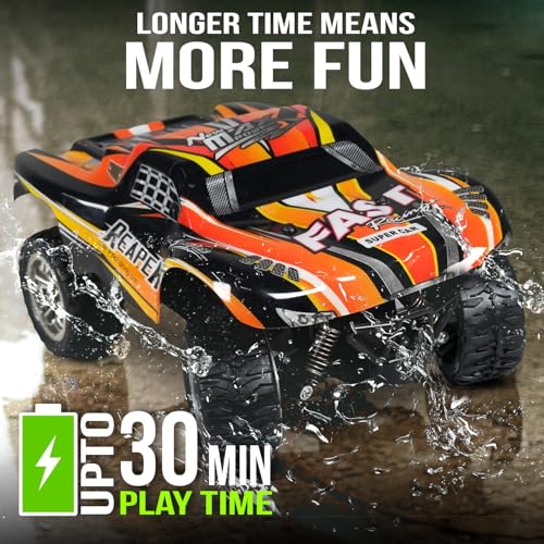 KIPA GAMING Remote Control RC Car, High Speed Off-Road Monster Truck, 1:16 Scale, Red and Black, USB Rechargeable (Rowdy Roadie - Orange) - Image 5