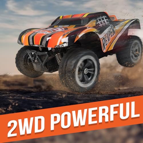 KIPA GAMING Remote Control RC Car, High Speed Off-Road Monster Truck, 1:16 Scale, Red and Black, USB Rechargeable (Rowdy Roadie - Orange) - Image 3