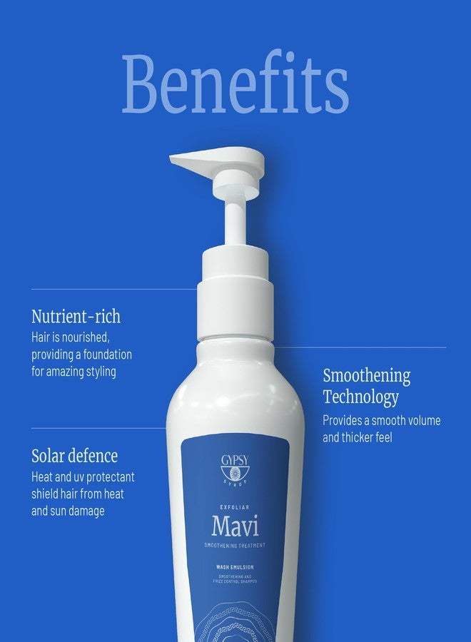 Gypsy Syrup Mavi Shampoo for Smoothening And Frizz Control | Repairs damaged hair and boosts hair growth | Emulsion Wash - 300g - Image 4