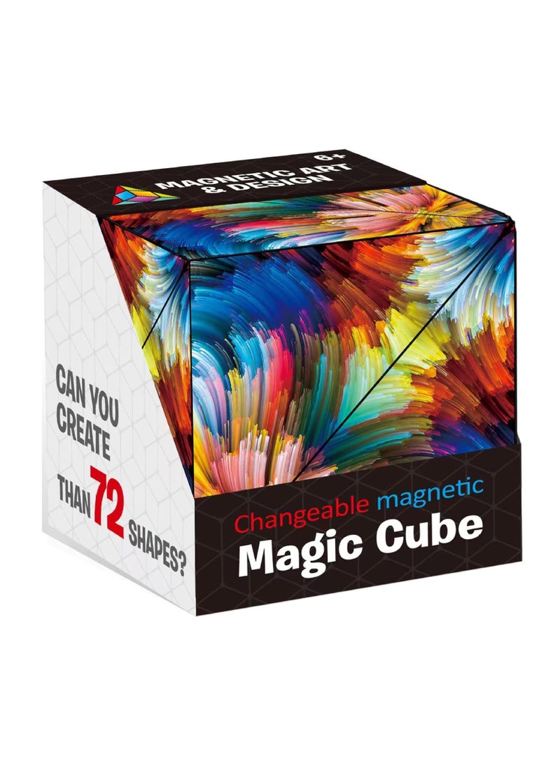 Shape Shifting Box - - Extraordinary 3D Magic Cube – Cube Fidget Toy Transforms Into Over 70 Shapes(Flower) - Image 1