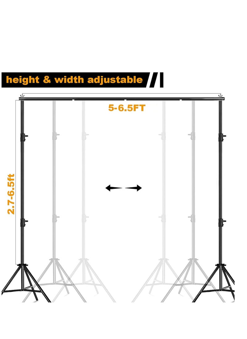 GUDOO - Photo Backdrop Stand Kit Photography Kit Adjustable Background Stand Support System for Studio Photoshoot Photography Backdrop Background Bracket Wedding Party 2 x 2 M - Image 1