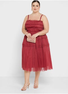 Anaya with Love Curve Strappy Ruffle Detail Dress  - Image 4