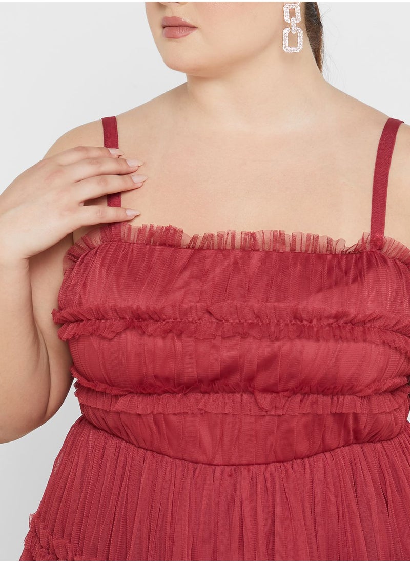 Anaya with Love Curve - Strappy Ruffle Detail Dress - Image 1