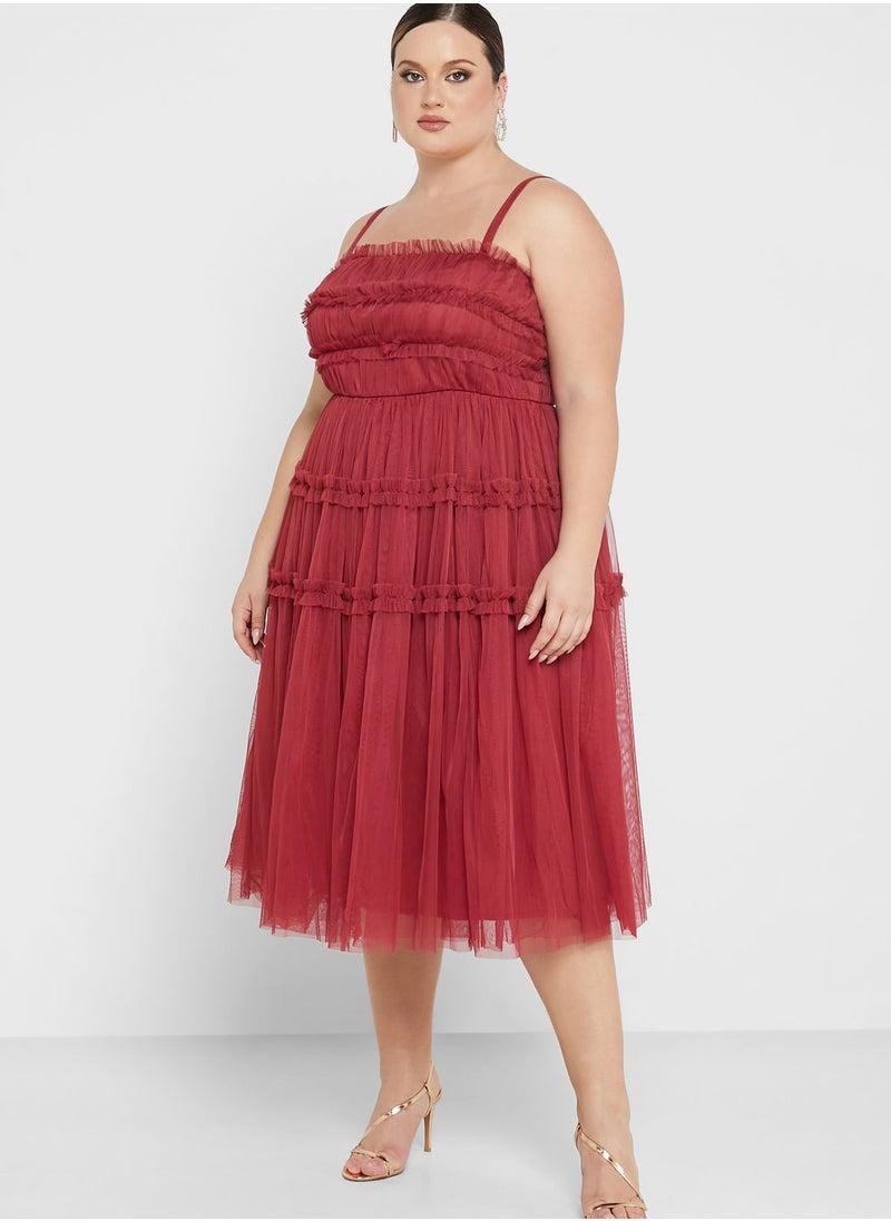 Anaya with Love Curve - Strappy Ruffle Detail Dress - Image 1