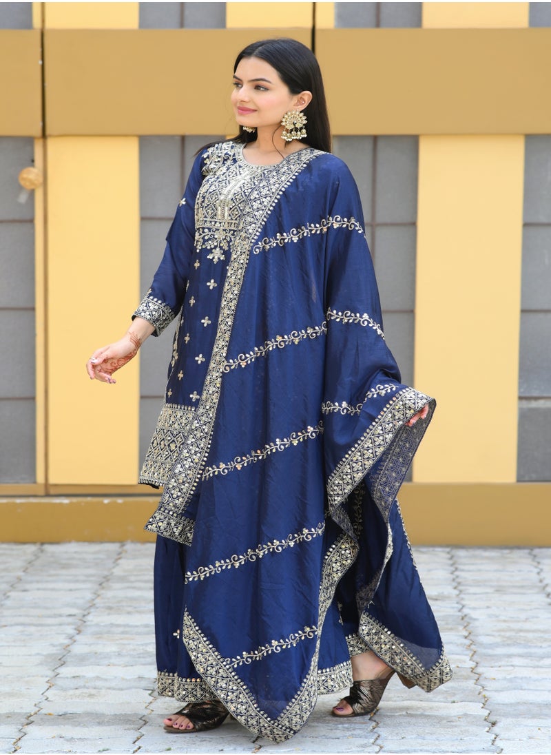 Generic Presenting new designer embroidered Chinnon suit  - Image 4