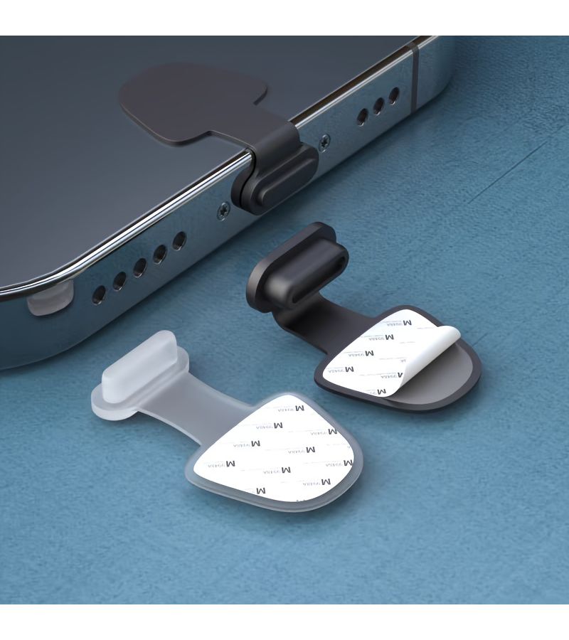 4 قطع من سدادات الغبار من نوع Type-C باللون الأسود، مقاومة للخدش والضياع، متوافقة مع iPhone 17 Pro Max - Image 1