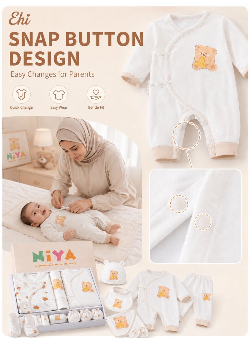 Ehi 26-Piece Baby Gift Set – Soft Cotton Newborn Clothing & Accessories for All Seasons, Comfortable & Safe, Perfect Baby Shower & Everyday Use - Image 3