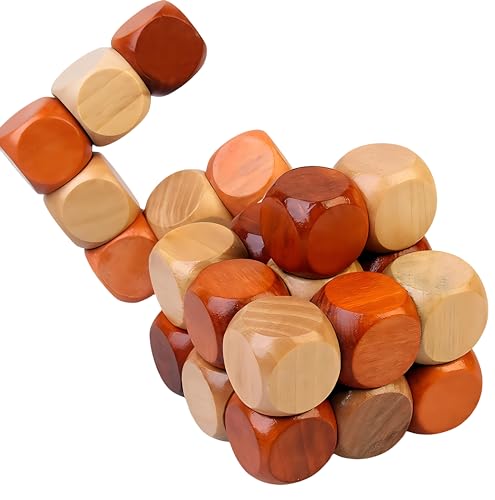 MAGIKON Brain Teaser Cube Puzzle Toy Snake Cube - Image 1