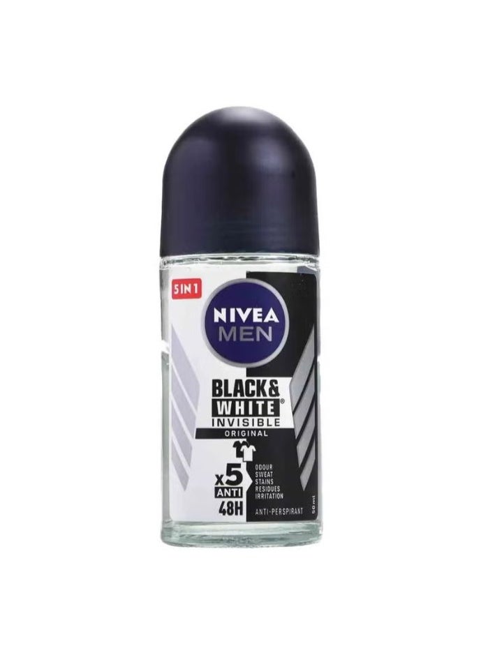 Nivea Men Black and White Invisible Original Roll On Antiperspirant for Men- 50ml - Image 2
