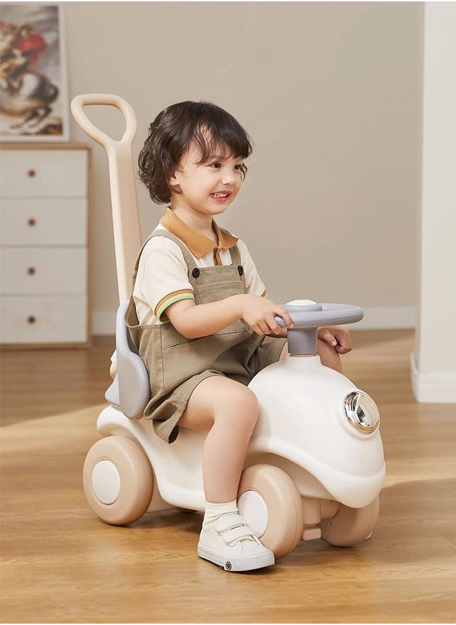 2-In-1 Rocking Horse Balance Car Ride On Rocking Toy with Detachable Balance Board 