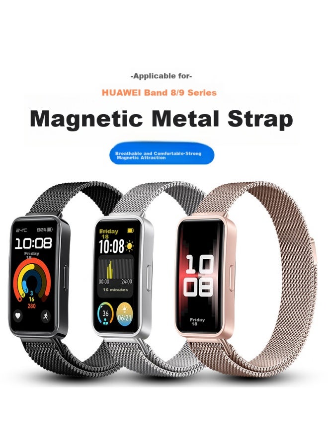 Bho Compatible With Huawei Band 9 Strap, Nfc Version, Huawei Band 8 Strap Standard Version, Smart Sports Band Milanese Loop - Image 2