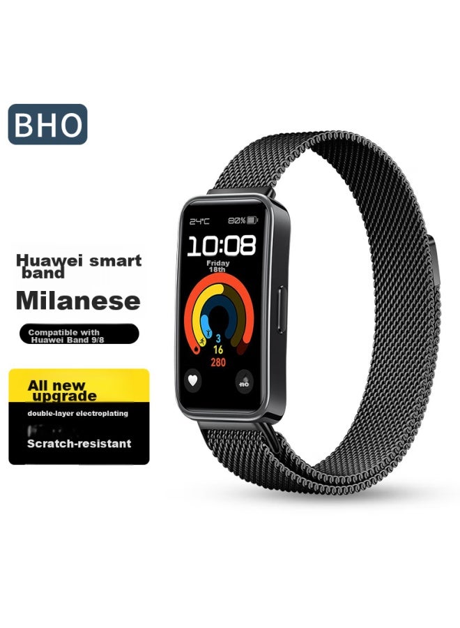 Bho Compatible With Huawei Band 9 Strap, Nfc Version, Huawei Band 8 Strap Standard Version, Smart Sports Band Milanese Loop - Image 1