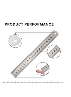 MARKQ 20 cm Metal Ruler, Double Sided Stainless Steel Scale for School, Office, Home, Architect, Engineers, Craft Supplies  - Image 5