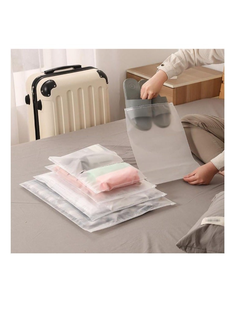 OASIS-TH 25 Pcs Plastic Clothes Storage Bags Resealable Bag Zippered Shoe Bags Clothing Packaging Pouch Travel Luggage Pouches Organizer  - Image 2