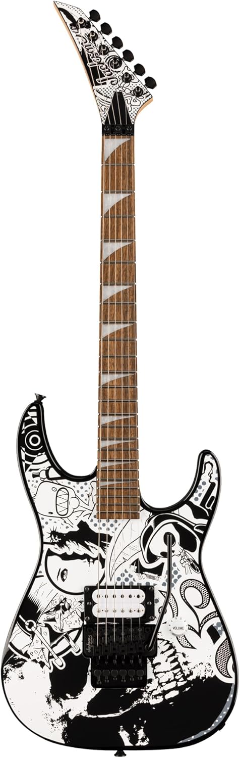 Jackson حزمة جاكسون X سيريز DK1 H Skull Kaos مع كابل، مو tuner، حزام، و Picks و DVD جيتار أوستن بازار - Image 2