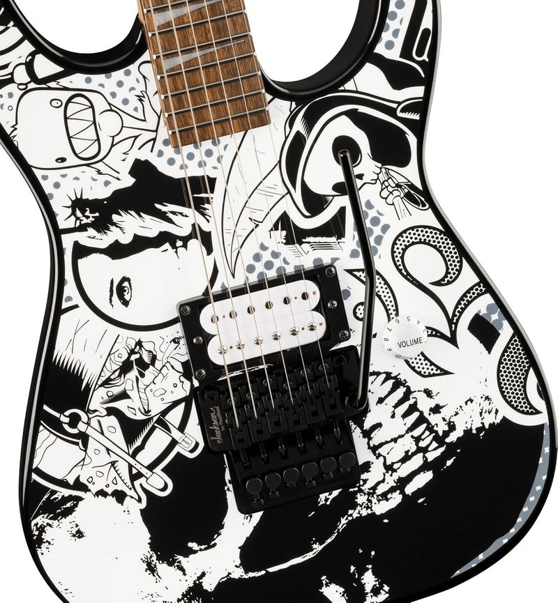 Jackson حزمة جاكسون X سيريز DK1 H Skull Kaos مع كابل، مو tuner، حزام، و Picks و DVD جيتار أوستن بازار - Image 4