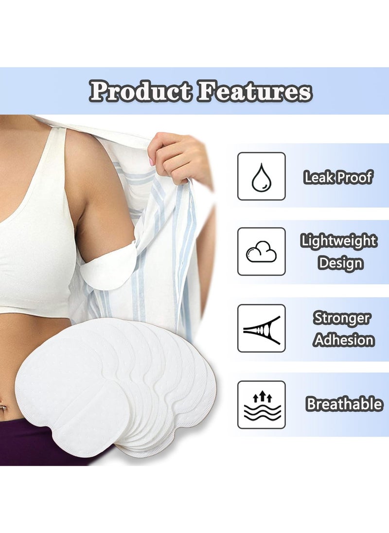 Harse - Underarm Sweat Pads 50 Count Armpit Sweat Shields for Women and Men Comfortable Non Visible Strong Adhesive Disposable Pads for Hyperhidrosis Protection - Image 1
