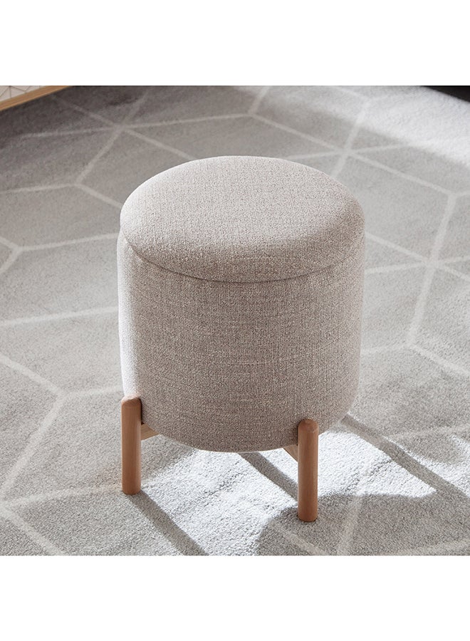 هوم بوكس مقعد عثماني بمساحة تخزين وقوائم خشبية من نورديكا - Image 2