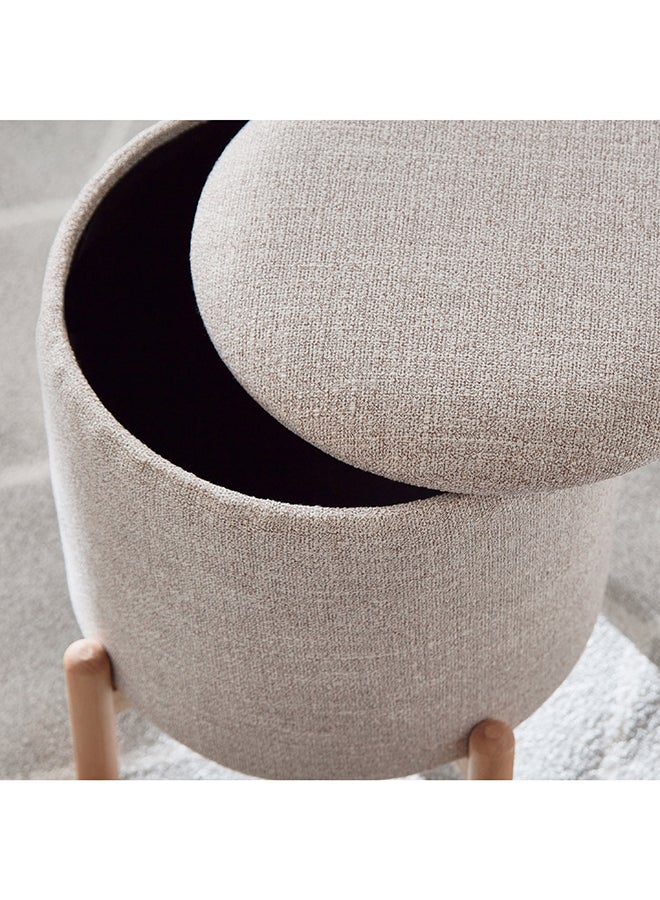 هوم بوكس مقعد عثماني بمساحة تخزين وقوائم خشبية من نورديكا - Image 4