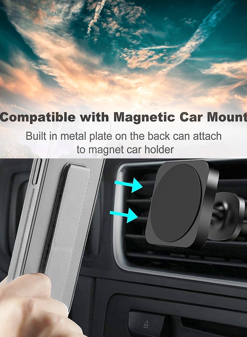 Wtech Hand Grip Foldable Magnetic Kickstand Wrist Strap Finger Grip With Built-In Iron Case Cover For Samsung Galaxy A15 4G / 5G 2023 Grey - Image 3