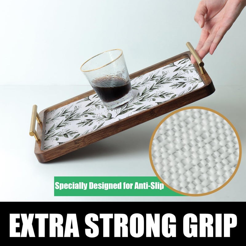Amiitay Shelf Liners Non Adhesive and Strong Non-Slip Shelf and Drawer Liners for Kitchen Cabinet Wire Fridge, Waterproof Shelf Drawer Liner,Easy to Clean,12IN x 10FT,Green Leaf - Image 4