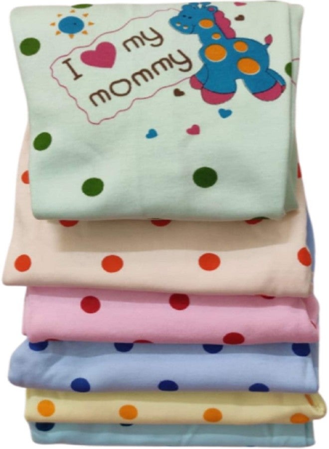 Nonibud 100% Cotton Baby Unisex Trackpants # Leggings # Pajama with Rib # Summer wear # Inner wear(Pack of 6) (0 Months - 4 Months) Multicolour - Image 1