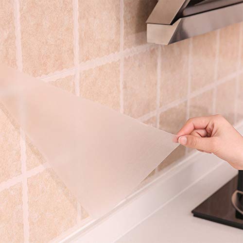 practicalWs 17.7In×196.7In Clear Contact Paper Transparent Kitchen Backsplash Protective Wallpaper Removable Clear Wall Protector Oil Proof Waterproof Sticker Easy to Clean - Image 1