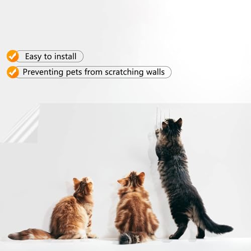 practicalWs 17.7In×196.7In Clear Contact Paper Transparent Kitchen Backsplash Protective Wallpaper Removable Clear Wall Protector Oil Proof Waterproof Sticker Easy to Clean - Image 3