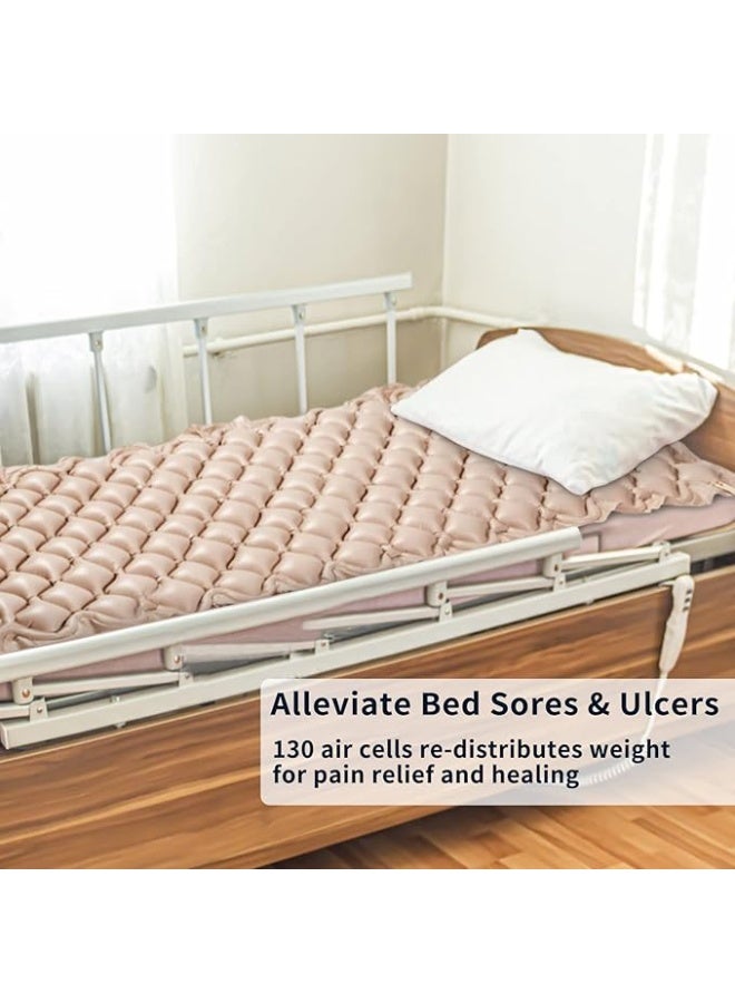 Alternating Air Pressure Mattress for Bedsores, Hospital & Home Use, Quiet Pump, Waterproof Padded Topper for Elderly Patients - Image 4