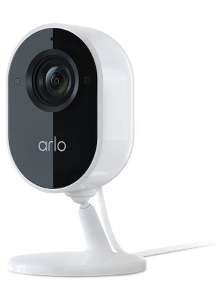 Arlo Essential Indoor Camera - 1080p Video with Privacy Shield, Plug-in, Night Vision, 2-Way Audio, Siren, Direct to WiFi No Hub Needed, Wireless Security, White - VMC2040 - pzsku/Z04A343D49714B87B8653Z/45/_/1666631586/12523b11-2bb3-4341-9927-8ba25592eaac