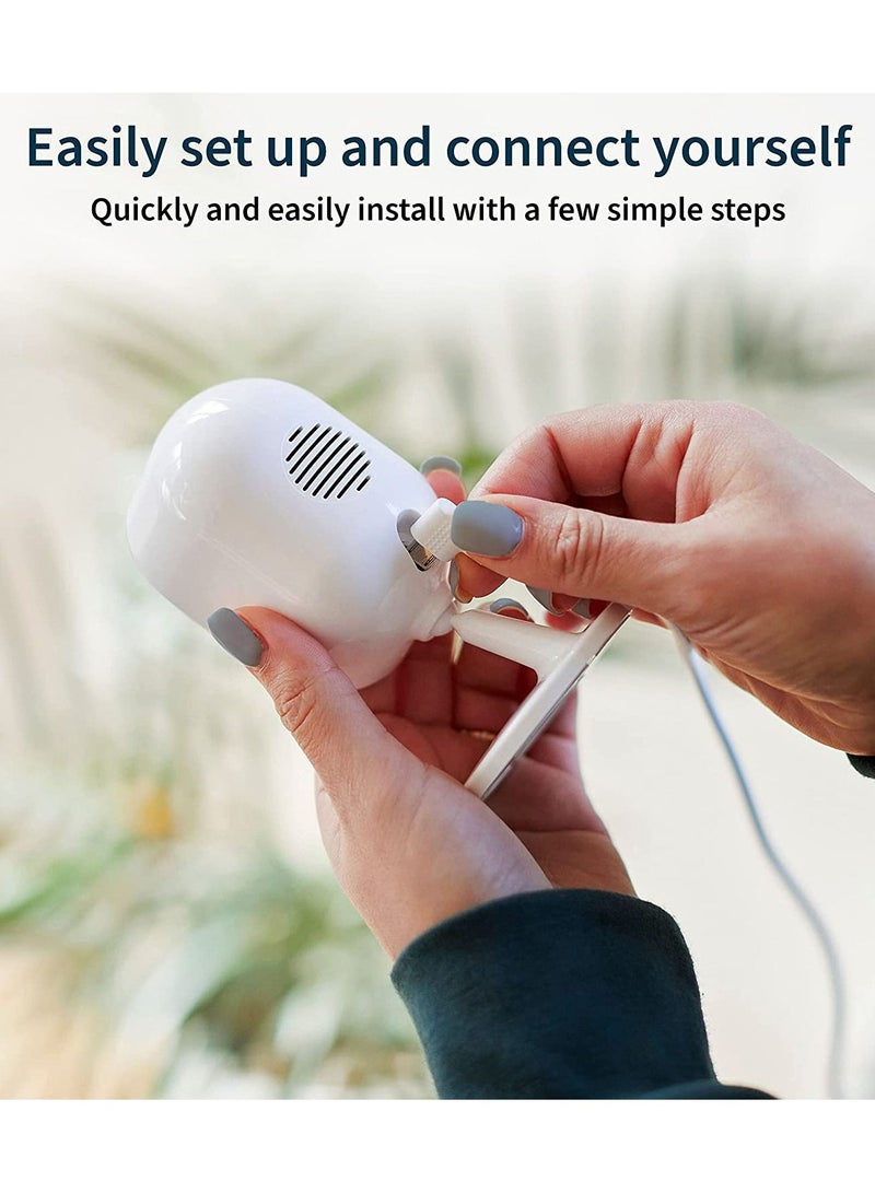 Arlo Essential Indoor Camera - 1080p Video with Privacy Shield, Plug-in, Night Vision, 2-Way Audio, Siren, Direct to WiFi No Hub Needed, Wireless Security, White - VMC2040
