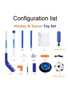 Kids Toys 2 In 1 New Air Hover Hockey And Hover Soccer Set With Football And Pump  - Image 2